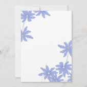 Periwinkle Blue Daisies Wedding Save the Date (Achterkant)