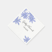 Periwinkle Blue Daisies Wedding Servet (Hoek)