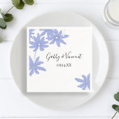Periwinkle Blue Daisies Wedding Servet