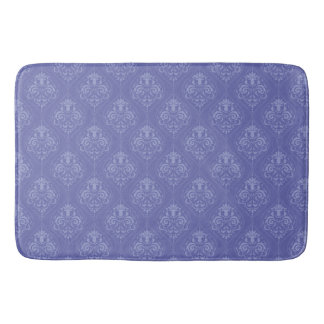 Periwinkle Blue Damask Badmat
