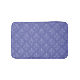 Periwinkle Blue Damask Badmat