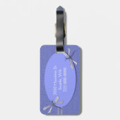 Periwinkle Blue Dragonflies Custom Bagagelabel (Achterkant verticaal)