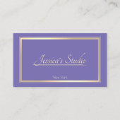 Periwinkle Blue Elegant Gold Lijst Custom Services Visitekaartje (Voorkant)