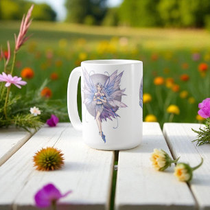 Periwinkle Blue en Paarse Moon feeën Koffiemok