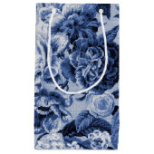 Periwinkle Blue en White  botanische flora Klein Cadeauzakje (Voorkant)