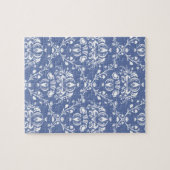 Periwinkle Blue en White Damask Legpuzzel (Horizontaal)
