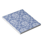 Periwinkle Blue en White Damask Notitieblok (Schuin)