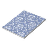 Periwinkle Blue en White Damask Notitieblok (Linkerzijde)
