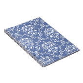 Periwinkle Blue en White Damask Notitieboek (Rechterzijde)