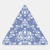 Periwinkle Blue en White Damask Sticker (Voorkant)