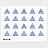 Periwinkle Blue en White Damask Sticker (Vel)