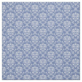 Periwinkle Blue en White Damask Stof (Swatch)
