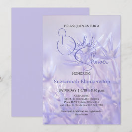 Periwinkle Blue Floral Achtergrond Vrijgezellenfee Kaart