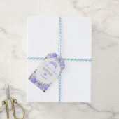 Periwinkle Blue Floral Hartelijk dank Cadeaulabel (Met Touw)