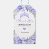 Periwinkle Blue Floral Hartelijk dank Cadeaulabel (Voorkant)