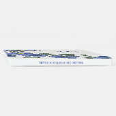 Periwinkle Blue Floral Modern Wedding Gastenboek (Rug)