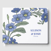 Periwinkle Blue Floral Modern Wedding Gastenboek (Voorkant)