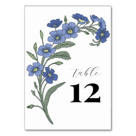 Periwinkle Blue Floral Modern Wedding Kaart