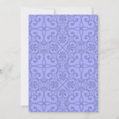 Periwinkle Blue Floral Quinceanera Birthday Kaart (Achterkant)
