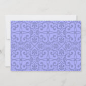 Periwinkle Blue Floral Quinceanera Hartelijk dank Bedankkaart (Achterkant)