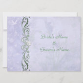 Periwinkle Blue Floral Spring Wedding Kaart (Achterkant)