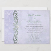 Periwinkle Blue Floral Spring Wedding Kaart (Voorkant)