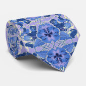 Periwinkle Blue  Floral Stropdas (Opgerold)