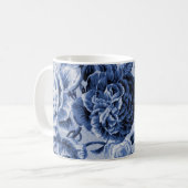 Periwinkle Blue  Floral Toile No.1 Koffiemok (Voorkant links)