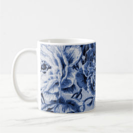 Periwinkle Blue  Floral Toile No.1 Koffiemok
