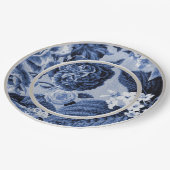 Periwinkle Blue Floral Toile No.1 Papieren Bordje (Gekanteld)