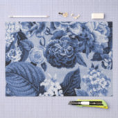 Periwinkle Blue  Floral Toile No.1 Tissuepapier (Craft)