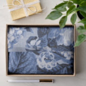 Periwinkle Blue  Floral Toile No.1 Tissuepapier (Geschenk)