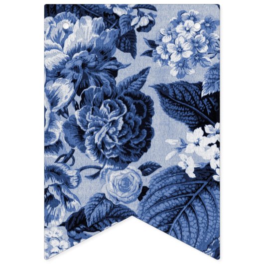 Periwinkle Blue Floral Toile No.1  Vlaggetjes (Tweede vlag)