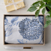 Periwinkle Blue  Floral Toile No.2 Tissuepapier (Geschenk)