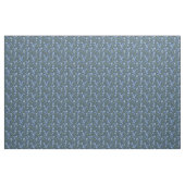 Periwinkle Blue Flowers op Navy Floral Pattern Stof (Yard (91,4 cm))