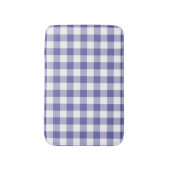 Periwinkle Blue Gingham Check Modern Patroon Badmat (Voorkant Verticaal)