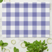 Periwinkle Blue Gingham Trendy Check Pset Pattern Theedoek (Gevouwen)