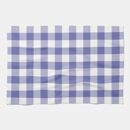 Periwinkle Blue Gingham Trendy Check Pset Pattern Theedoek (Horizontaal)