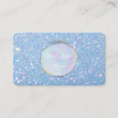 Periwinkle Blue Glitter Custom Visitekaartjes (Voorkant)