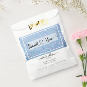 Periwinkle Blue Glitter Hartelijk dank voor winkel Bedankzakje (Gezegeld)