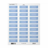 Periwinkle Blue Glitter Return Address Label (Full Sheet)