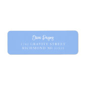 Periwinkle Blue Hand Lettering Scripting Etiket (Voorkant)