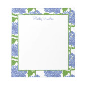 Periwinkle Blue Hydrangea Pattern Notitieblok (Voorkant)