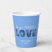 Periwinkle Blue Hydrangeas Alles wat je nodig hebt Papieren Bekers (Achterkant)