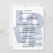 Periwinkle Blue Hydrangeas-LOVE repesial Dinner Kaart (Voorkant)