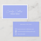 Periwinkle Blue Minimalist Visitekaartje (Voorkant / Achterkant)
