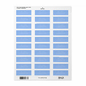 Periwinkle Blue Modern elegant met scripts Etiket (Full Sheet)
