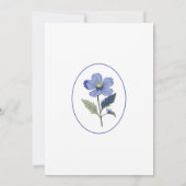 Periwinkle Blue Modern Floral Vrijgezellenfeest Kaart (Achterkant)