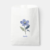 Periwinkle Blue Modern Floral Wedding Bedankzakje (Voorkant)