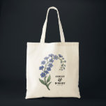 Periwinkle Blue Modern Floral Wedding Welkom Tote Bag<br><div class="desc">Een alikruik kleurenpalet stelt deze bruiloft welkom canvas tas apart van de rest. Het ontwerp is voorzien van een modern bloemenboeket en u kunt alle tekst aanpassen. Coördineren van beschikbare items.</div>